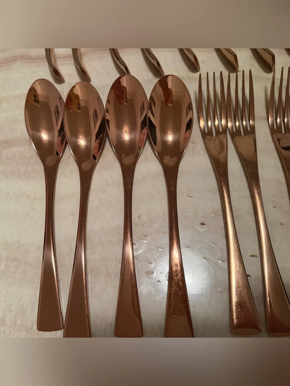 🩵Rose Gold tone Flatware set + Bonus Gift Box🧡